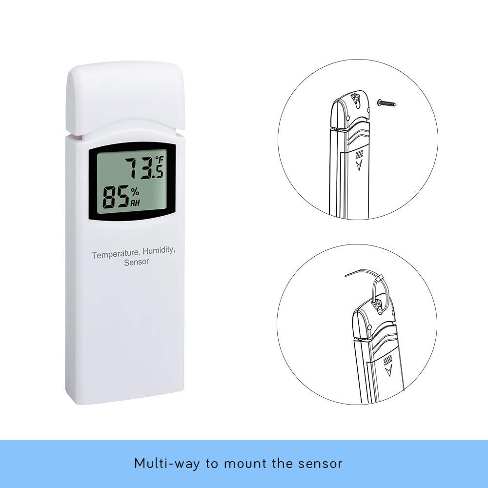ECOWITT GW3001 Weerstation, 7-in-1 draadloos weerstation voor de tuin met WS90 buitensensor en GW3000 3-in-1 wifi/bekabelde gateway met SD-kaartsleuf, 868 MHz weerassistent