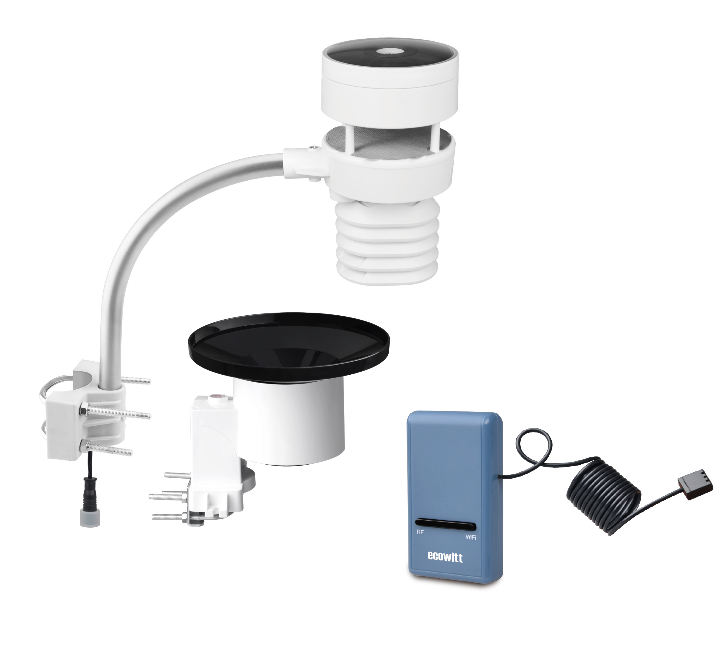 ECOWITT 20 m verlengkabel en DC 12 V/1 A voeding voor WS80/WS90/WN90LP