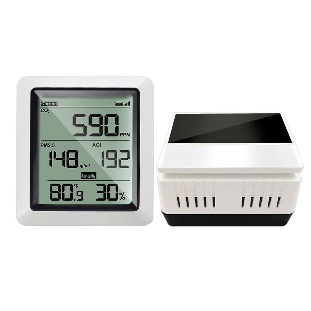 ECOWITT WH0300 Wireless Thermometer Indoor Outdoor Temperature Station with  Multi-Channel Temperature Sensor, Alarm and Snooze Function