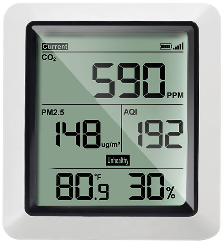 WH0290 Air Quality Monitor, with WH41 PM2.5 Air Quality Sensor and Dis –  Ecowitt